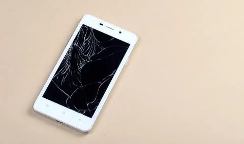 Smart Phone with broken screen Stock Photos