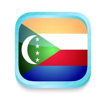 Smart phone button with Comoros flag Smart phone button with Comoros flag ... Stock Photos