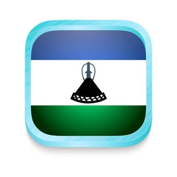 Smart phone button with Lesotho flag Smart phone button with Lesotho flag ... Stock Photos
