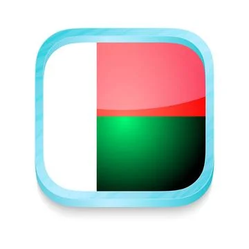 Smart phone button with Madagascar flag Smart phone button with Madagascar... Stock Photos