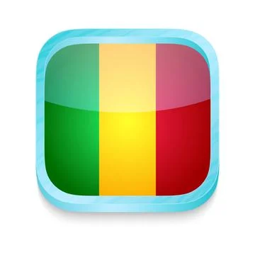 Smart phone button with Mali flag Smart phone button with Mali flag Copyri... Stock Photos