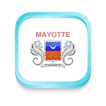 Smart phone button with Mayotte flag Smart phone button with Mayotte flag ... Stock Photos