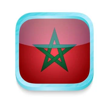 Smart phone button with Morocco flag Smart phone button with Morocco flag ... Stock Photos