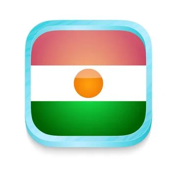 Smart phone button with Niger flag Smart phone button with Niger flag Copy... Stock Photos