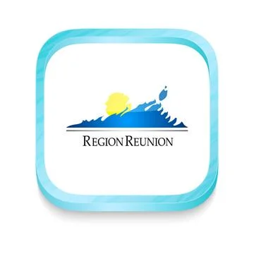 Smart phone button with Reunion flag Smart phone button with Reunion flag ... Stock Photos