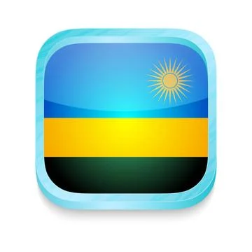 Smart phone button with Rwanda flag Smart phone button with Rwanda flag Co... Stock Photos
