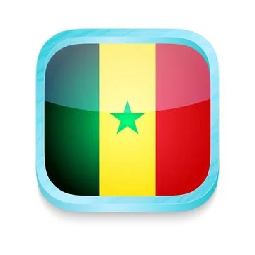 Smart phone button with Senegal flag Smart phone button with Senegal flag ... Stock Photos