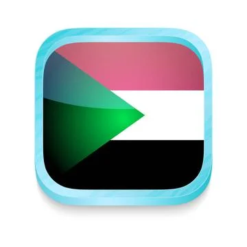 Smart phone button with Sudan flag Smart phone button with Sudan flag Copy... Stock Photos