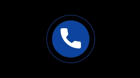 Smart phone call ring icon animation with isolated black background. Stock Footage 327757056
