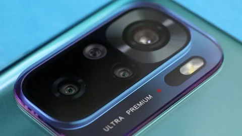 Smart phone camera lens Stock Footage 333073398