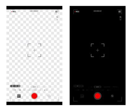 Smart phone camera user interface Stock Illustration