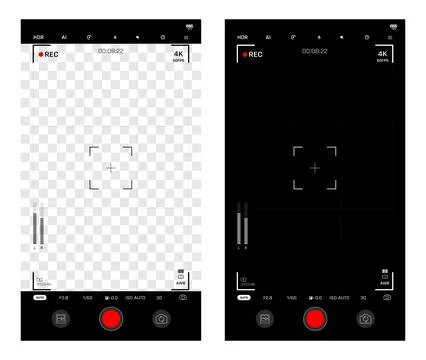 Smart phone camera user interface Stock Illustration