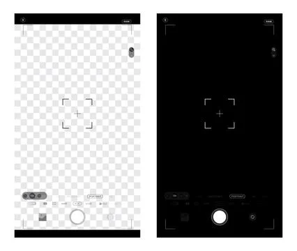 Smart phone camera user interface Stock Illustration