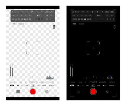 Smart phone camera user interface Stock Illustration