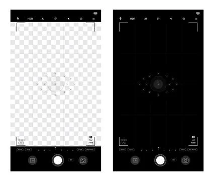 Smart phone camera user interface Stock Illustration