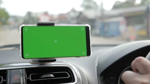 Smart Phone on Car Mock Up Stock Footage 147361557