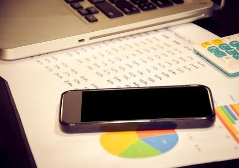 Smart phone chart Stock Photos