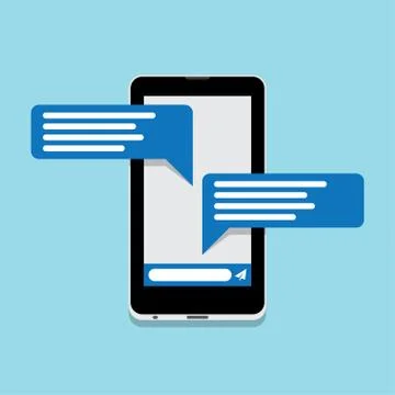 Smart Phone Chatting Stock Illustration