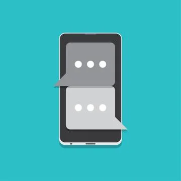 Smart Phone Chatting Illustrazione stock