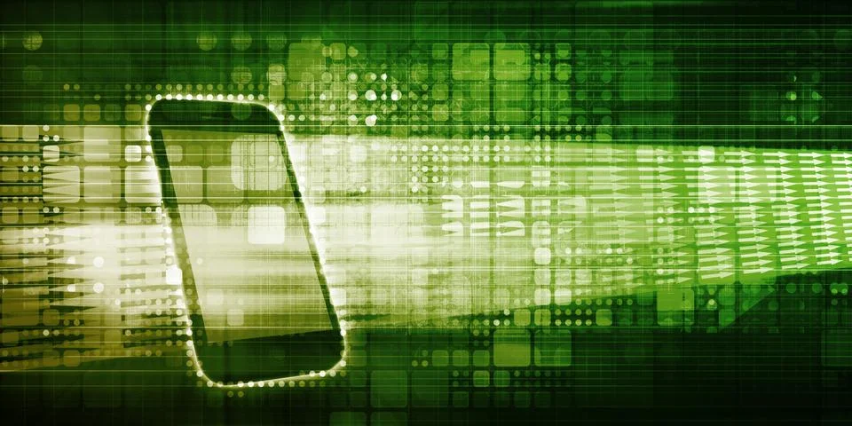 Smart Phone with Cloud Software Illustrazione stock