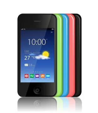Smart Phone Color Case Stock Illustration