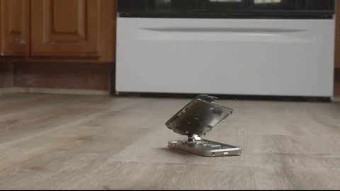 Smart Phone drop breaks on floor Video stock 168322264