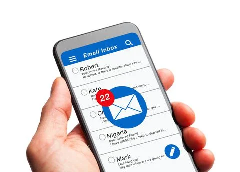 Smart Phone with E-mail Stock Illustration