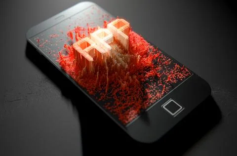 Smart Phone Emanating App イラスト素材
