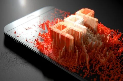 Smart Phone Emanating App Stockillustratie