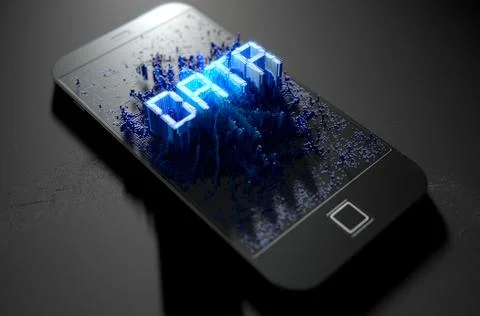 Smart Phone Emanating Data Illustrazione stock