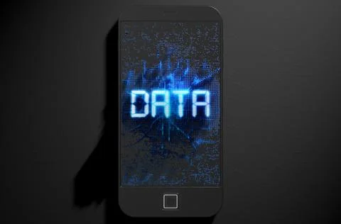 Smart Phone Emanating Data 스톡 일러스트