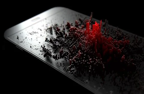 Smart Phone Emanating Infection 스톡 일러스트