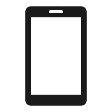 Smart phone with an empty screen isolated. Illustrazione stock