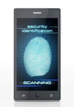 Smart phone fingerprint authentication Stock Illustration