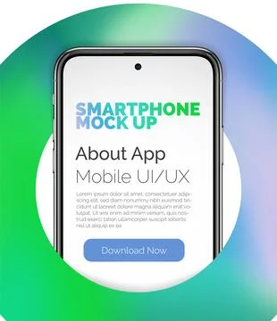 Smart phone frame with presentation screen. Template with copyspace for Stock Illustration