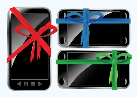 Smart phone as a gift Stock Illustration