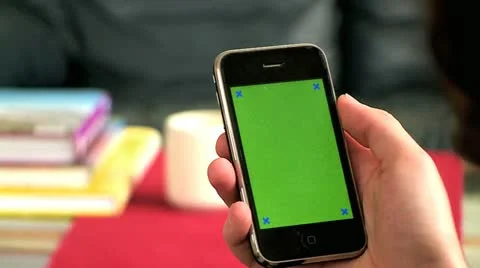Smart Phone - Green Screen 1 Stock Footage 10908785