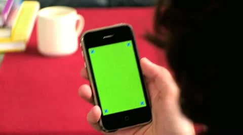 Smart Phone - Green Screen 2 Stock Footage 10908789