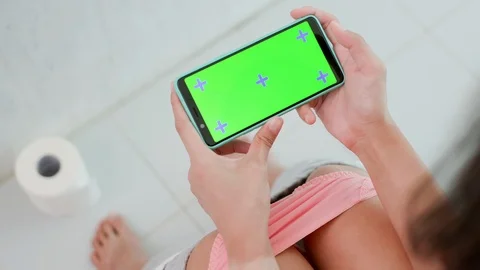 Smart phone with green screen Stock Footage 116486136