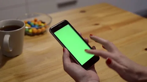 Smart phone green screen gestures Vidéo 64483008