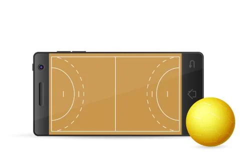 Smart phone handball Stock Illustration