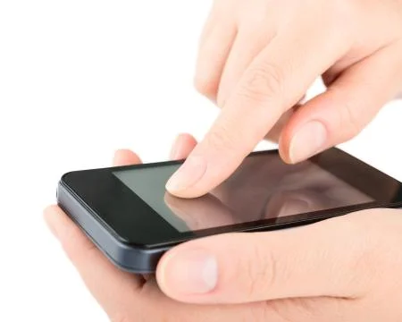 Smart phone in the hands Fotos Stock