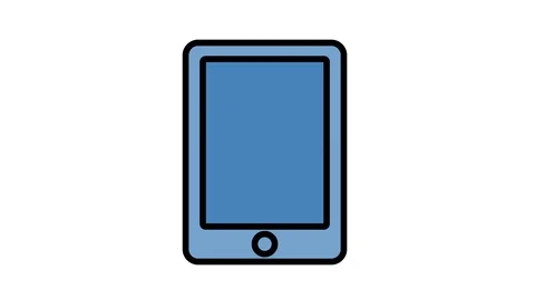Smart phone Icon animation loop blue Video stock 95635861