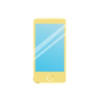 Smart phone icon with a blue screen Stock Illustration