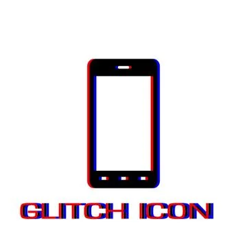 Smart phone icon flat Stock Illustration