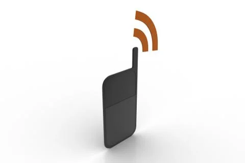 Smart phone with internet icon Free Stock Illustration