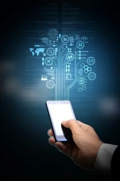 Smart Phone Internet Technology Stock Illustration