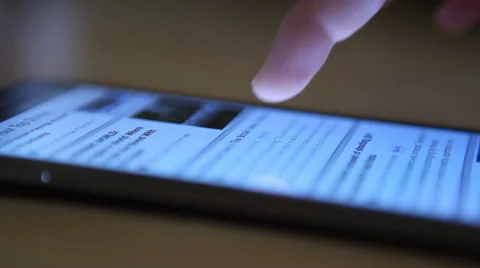 Smart Phone, Iphone, Close up finger Browing Internet Stock Footage 38854937