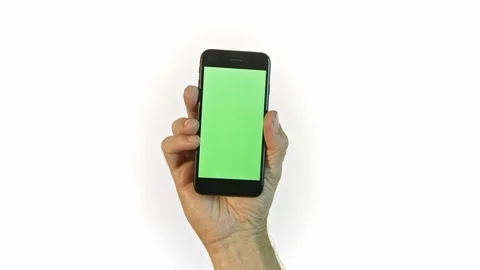 Smart phone isolated on white for call to action Stock Footage 110936769