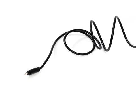Smart Phone Lightning Cable  Isolated on white screen Stock Photos